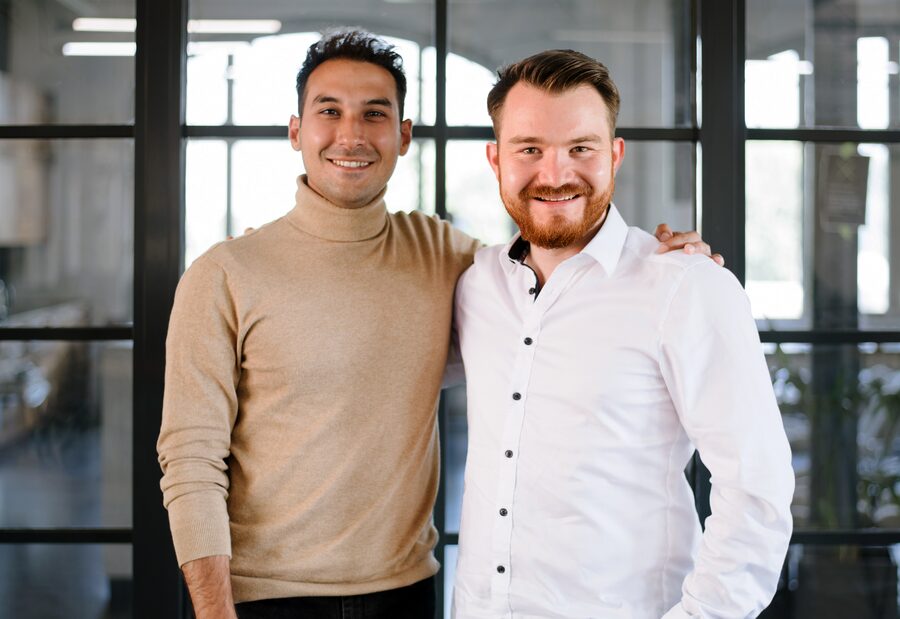 Zeno's two co-founders together in the office.